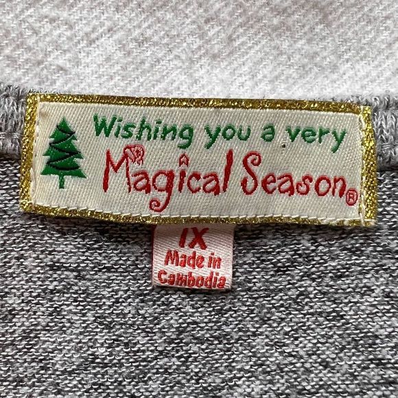 Magical Season Plus Size Gray "Headin to the Pumpkin Patch" 3/4 Sleeve Shirt-1X - Picture 4 of 13